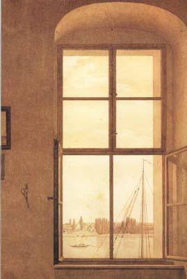 Caspar David Friedrich View of the Artist's Studio Right Window (mk10) Sweden oil painting art